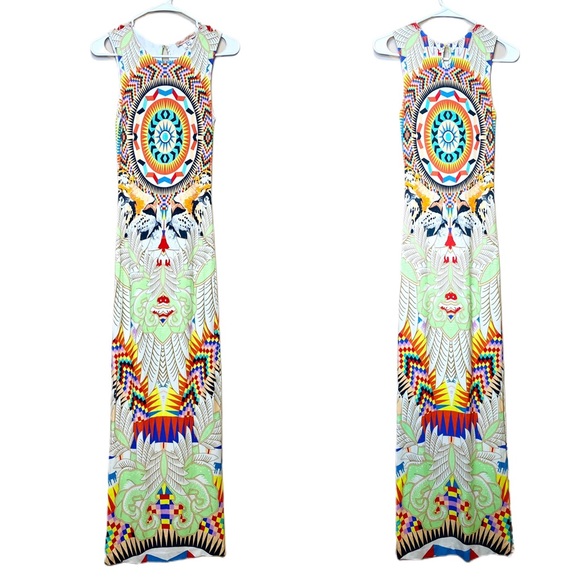 Mara Hoffman Rainbow Checkered Bodycon Maxi Dress - Picture 2 of 7